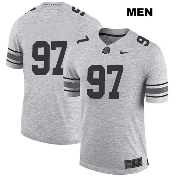 Ohio State Buckeyes Men's Nick Bosa #97 Gray Authentic Nike No Name College NCAA Stitched Football Jersey TO19Q45LV